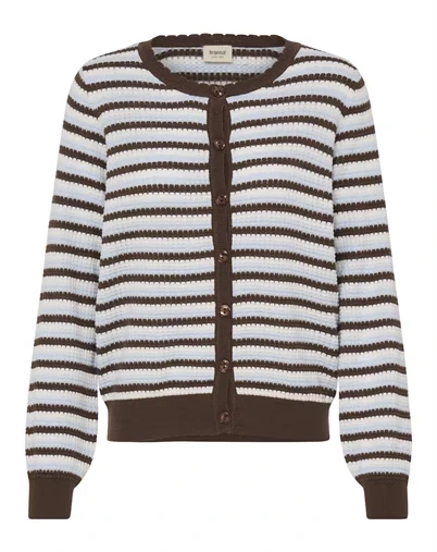 Fransa - FRCaia Cardigan 2 - Rain-drum stripe